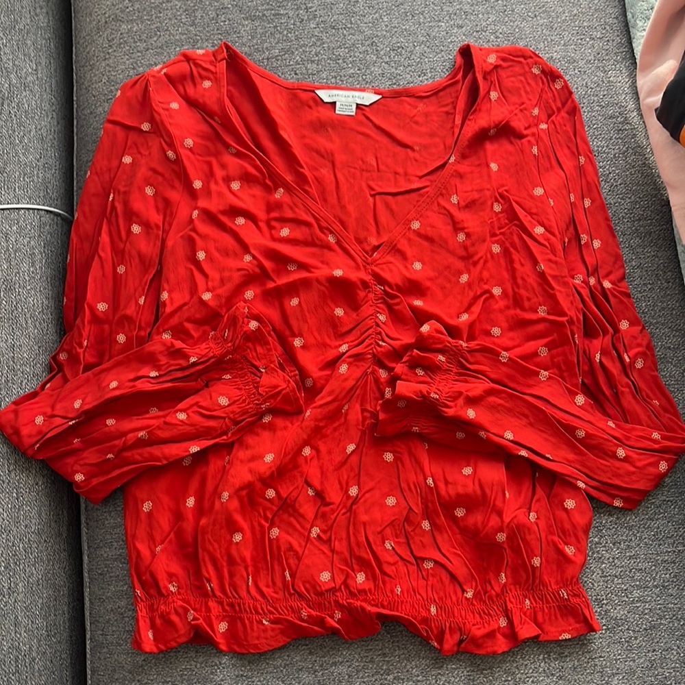 American Eagle Red Blouse | Sz medium